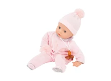 Muffin 33cm rosa Anzug Weichkörperpuppe mit Schnuller