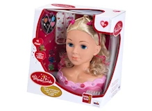 Frisier- und Schminkkopf Coralie, H: 33 cm, Haar waschbar, Kosmetikset, 3 J.