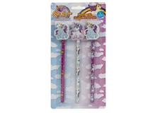 Einhorn 3 Bleistifte mit Radierer (1 Pack)