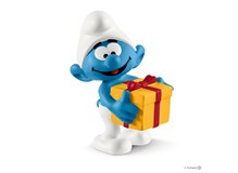 Schlumpf mit Geschenk